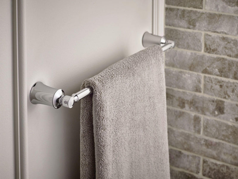 Moen YB2124ORB Dartmoor 24-Inch Single Bathroom Towel Bar, Oil Rubbed Bronze 24 Inch