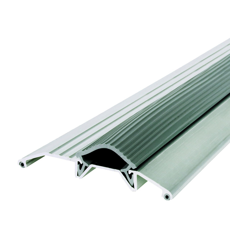 M-D Building Products 08102 3-3/4 in. x 3/4 in. x 36 in. Silver Aluminum and Vinyl Heavy-Duty Low-Profile Threshold 36" L x 3-3/4" W x 3/4" H - Silver