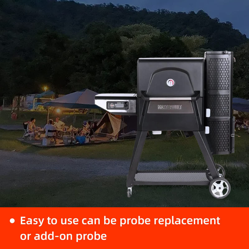 4 Pack Replacement Meat Probe for Masterbuilt Gravity Series 560/800/1050 XL Digital Charcoal Grill + Smoker, 9004190170 Accessories Temperature Probe, with Probe Grommet and Grills Clips MB-4Pack Meat Probe