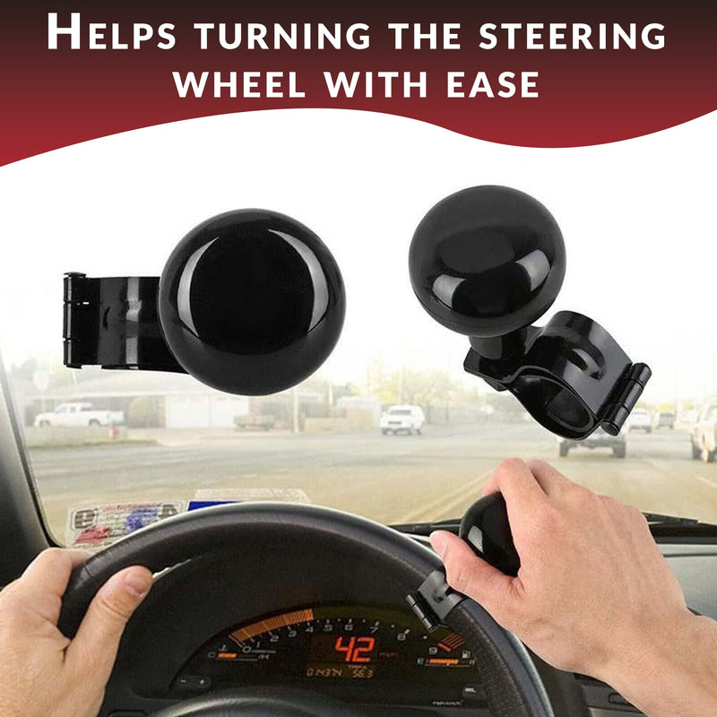 Zento Deals Classic Black Universal Fit Vehicle Steering Wheel Suicide Spinner Premium Quality Power Handles (Black 1) black 1