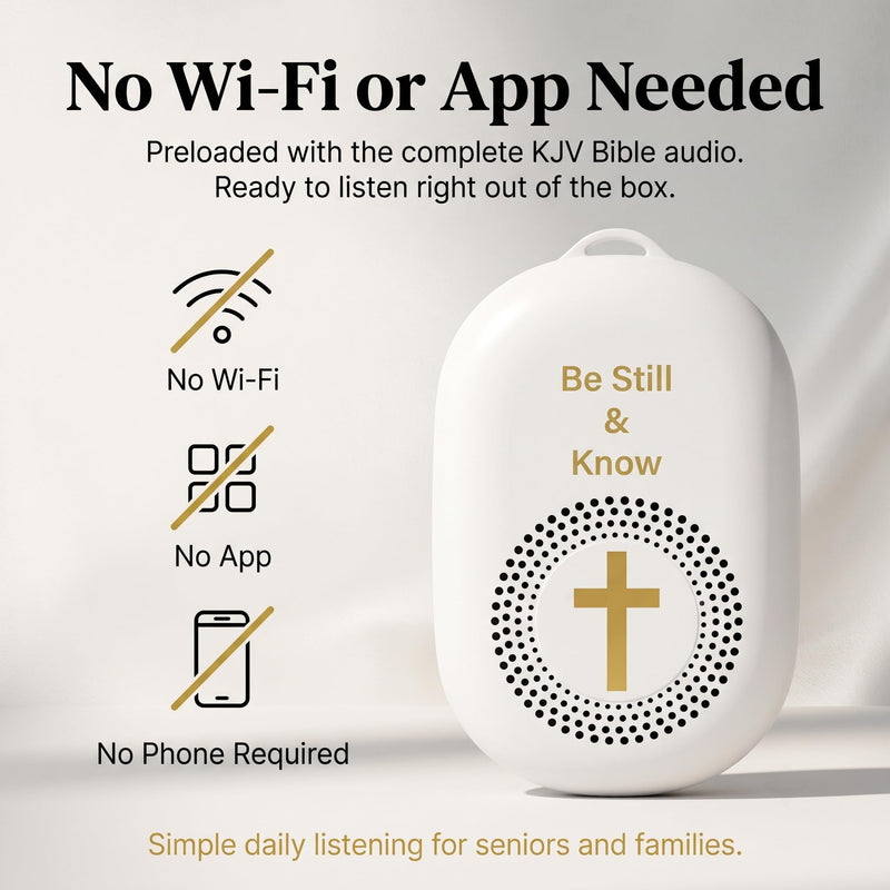 Upgraded KJV Audio Bible Player, 1189 Separate Tracks,Mood Bible, Portable Talking Electronic Bible with MicroSD, King James Version New & Old Testament, Gifts for Seniors, Brown