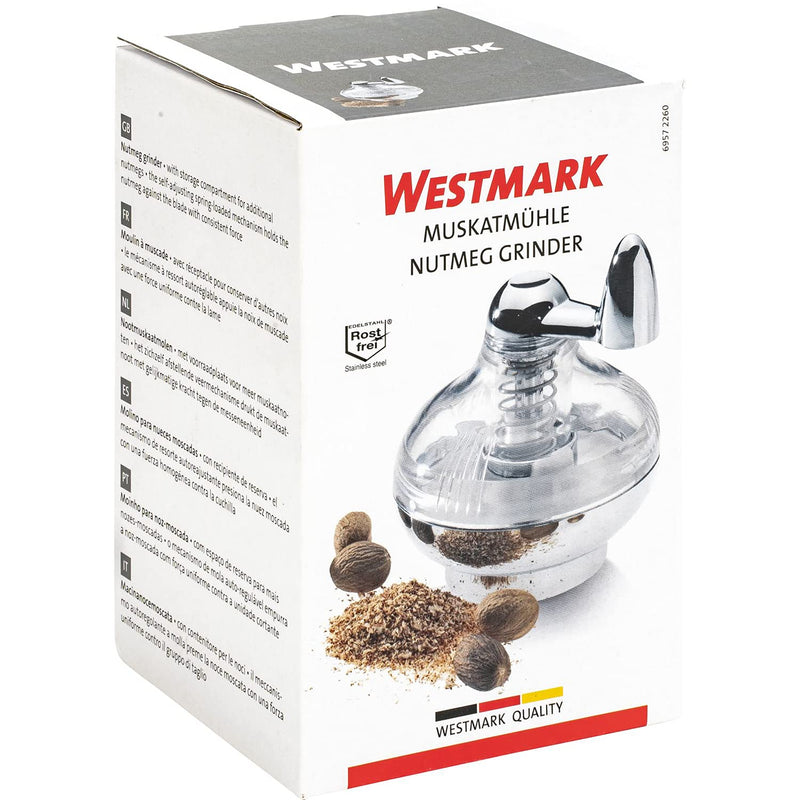 Westmark Nut Meg Grinder, 3.3 x 3.1 x 3.7 inches, Clear