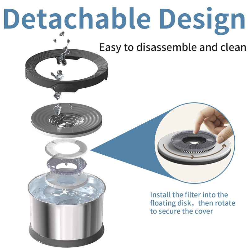 Filter Replacements for Xetino 8L/10L/12LNo Spill Dog Water Bowl 4 Packs
