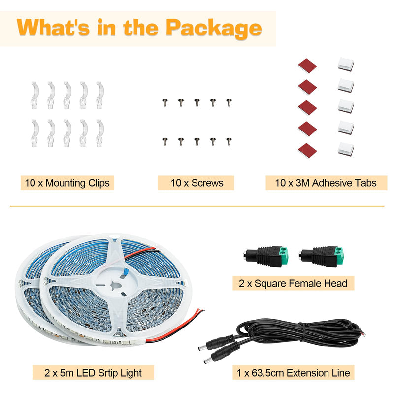 UCINNOVATE LED Boat Light, 32.8FT Marine Waterproof LED Strips, Boat Interior Light, Accent Light, Courtesy Interior Lights, Luminous Tubes, Fishing Night for Pontoon Fishing Yacht Kayak (12V, Blue) 10m