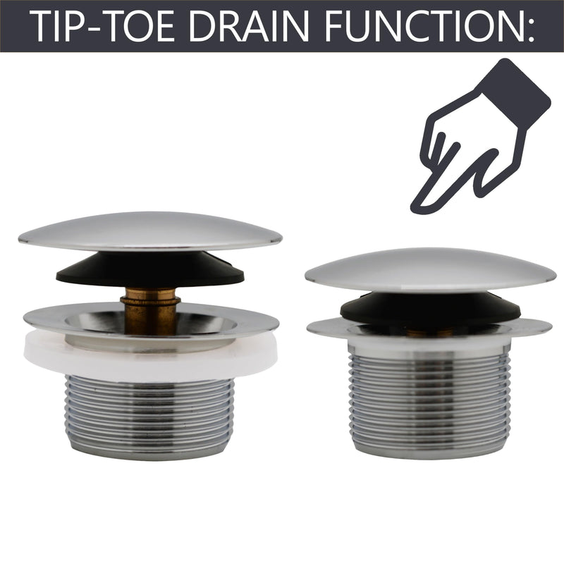 Westbrass D560RK-05 SCH. 40 PVC 1-1/2" Coarse Thread Plumber's Pack Tip-Toe Bathtub Drain Plug with Linear Overflow Faceplate, Tee & Elbows, Polished Nickel 1-Pack