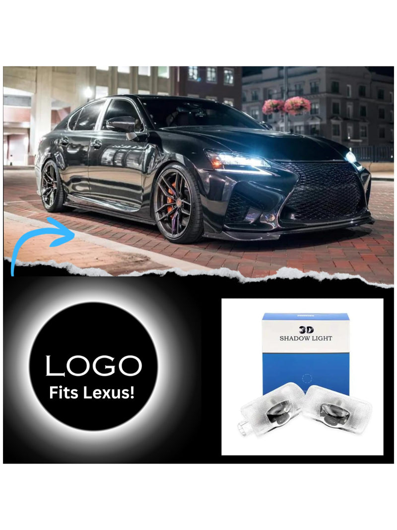 LED Car Door Light Logo Projector Welcome Courtesy Light Compatible with LS ES is LX RX GS GX RC UX Accessories