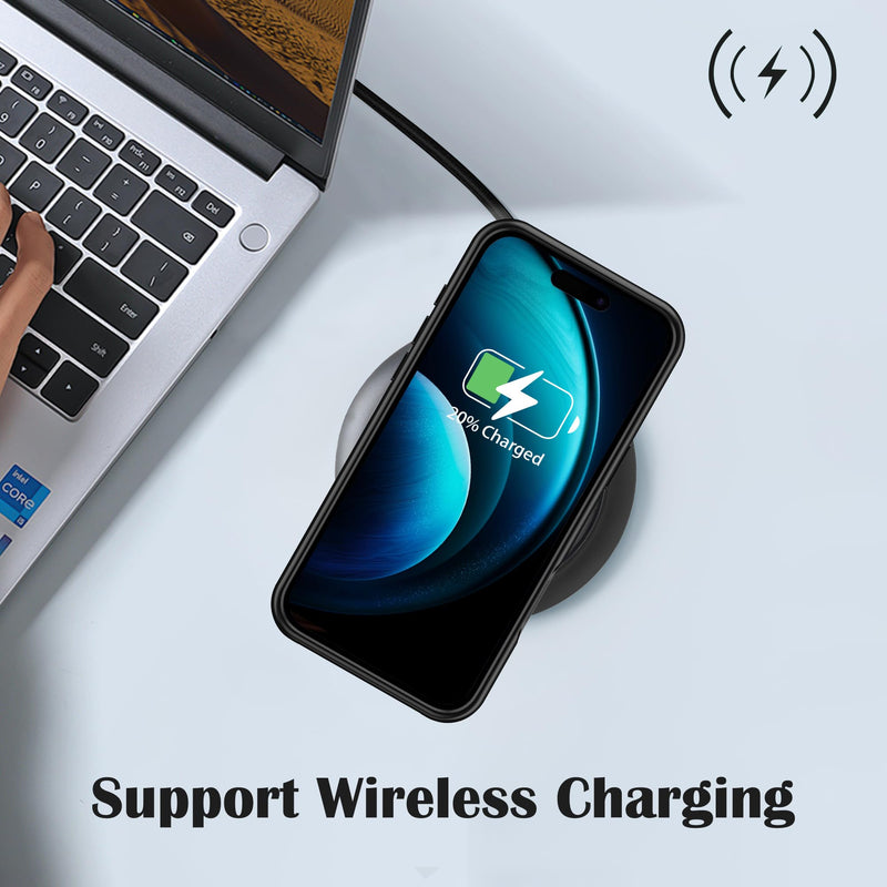 Battery Case Charger Made for iPhone 16 Pro, Type-C Ultra Slim Protective Charging Case, Wireless Slim 8500mAh Portable Rechargeable Charger - Black iPhone 16 Pro (6.1")