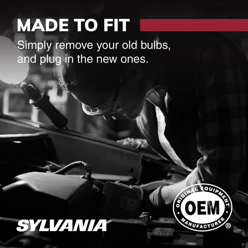 SYLVANIA - 7528 Long Life Miniature - Bulb, Ideal for Daytime Running Lights (DRL) and Back-Up/Reverse Lights (Contains 2 Bulbs)