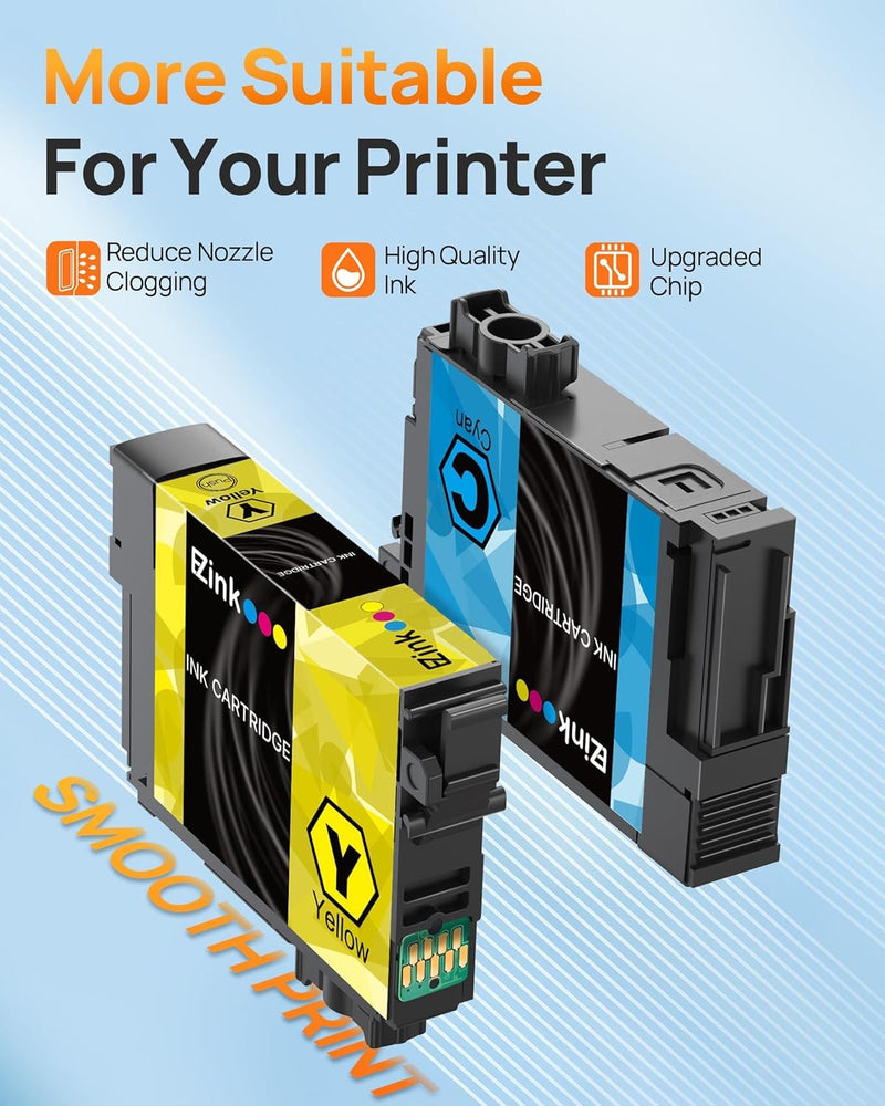 E-Z Ink Remanufactured Replacement for Epson 822XL Ink Cartridge for 822 XL | Compatible for Epson WF-3820 Printer Ink Cartridges for WF-3820 WF-3823 WF-4820 WF-4830 WF-4833 Printer (4 Pack)