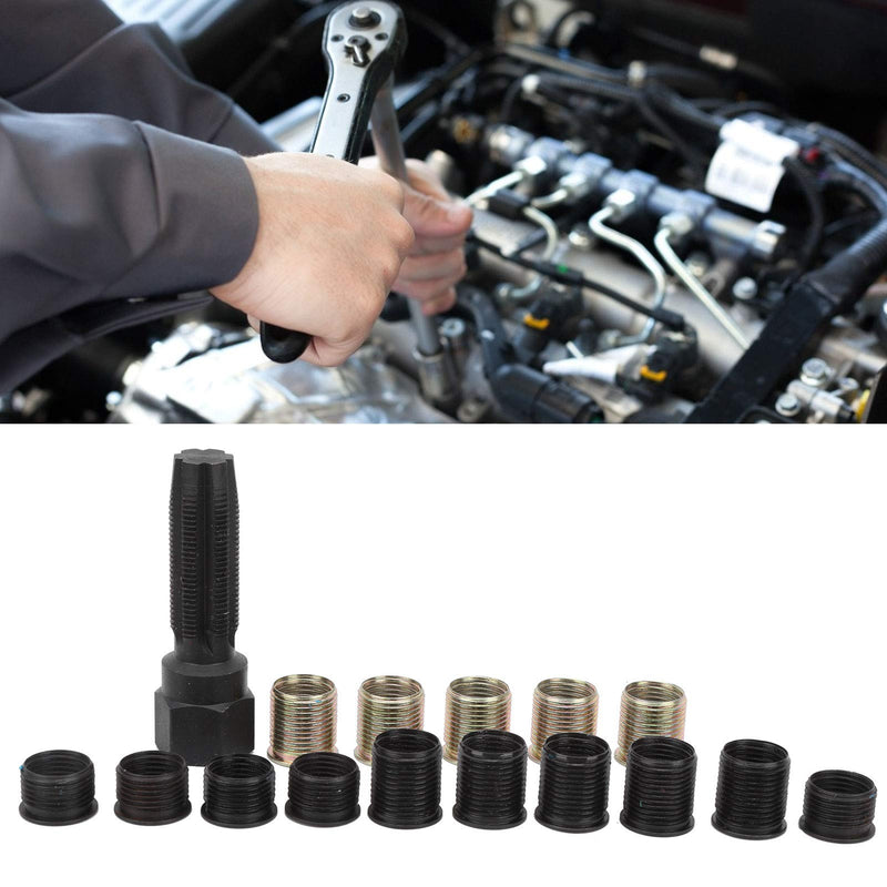 Spark Plug Rethread, Spark Plug Thread Repair Kit, M14x1.25 Spark Plug Thread Repair Tool Screw Tap Portable Carbon Steel Rethread Kit for, Tools