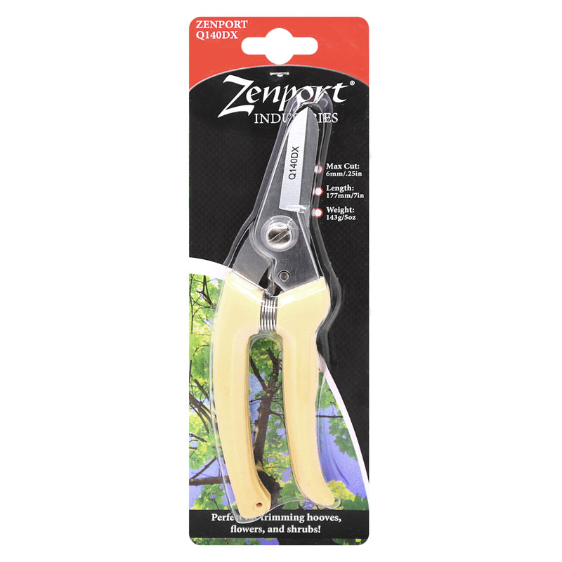 Zenport Q140DX-3PK of Pruners, Floral Bunch Cutter, Hoof Trimmer, Hard Chrome Plated, Multipurpose, 7-Inch, 3-Pack