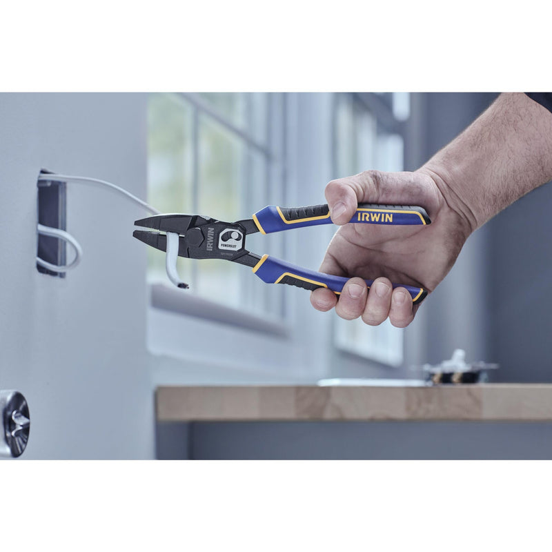IRWIN VISE-GRIP Pliers, PowerSlot High Leverage Lineman's, 9.5 Inch (IWHT84000) One Size 9.5" Lineman's Pliers