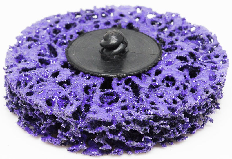 Benchmark Abrasives 3 Inch Sanding Discs Quick Change, Nylon, Male R-Type Backing - Drill & Die Grinder Sanding Disc Rust Remover for Metal Paint Stripper & Removal, Polishing - (10 Pack)