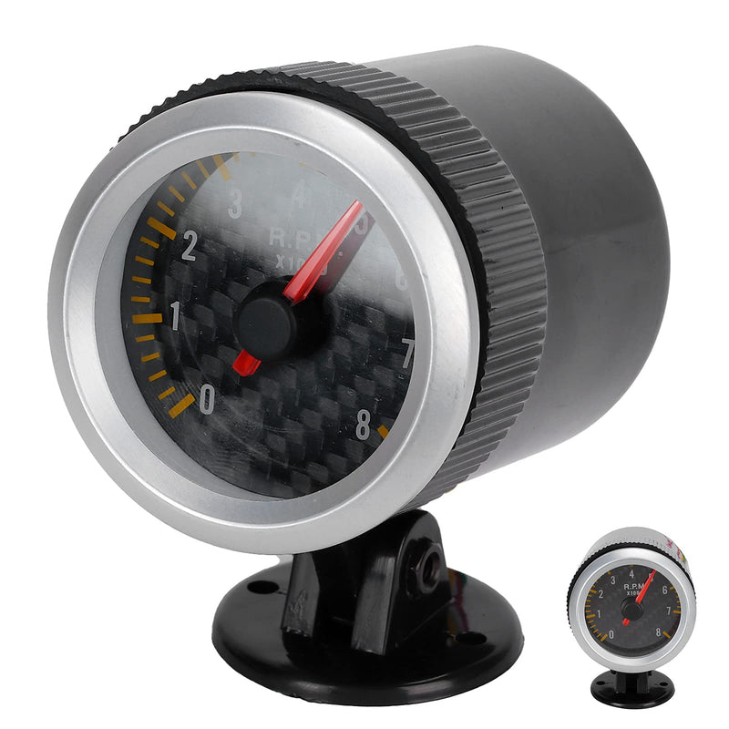Tachometer, 52mm/2.05in Tachometer with Carbon Fiber Panel Pointer RPM Gauge for Home for Car