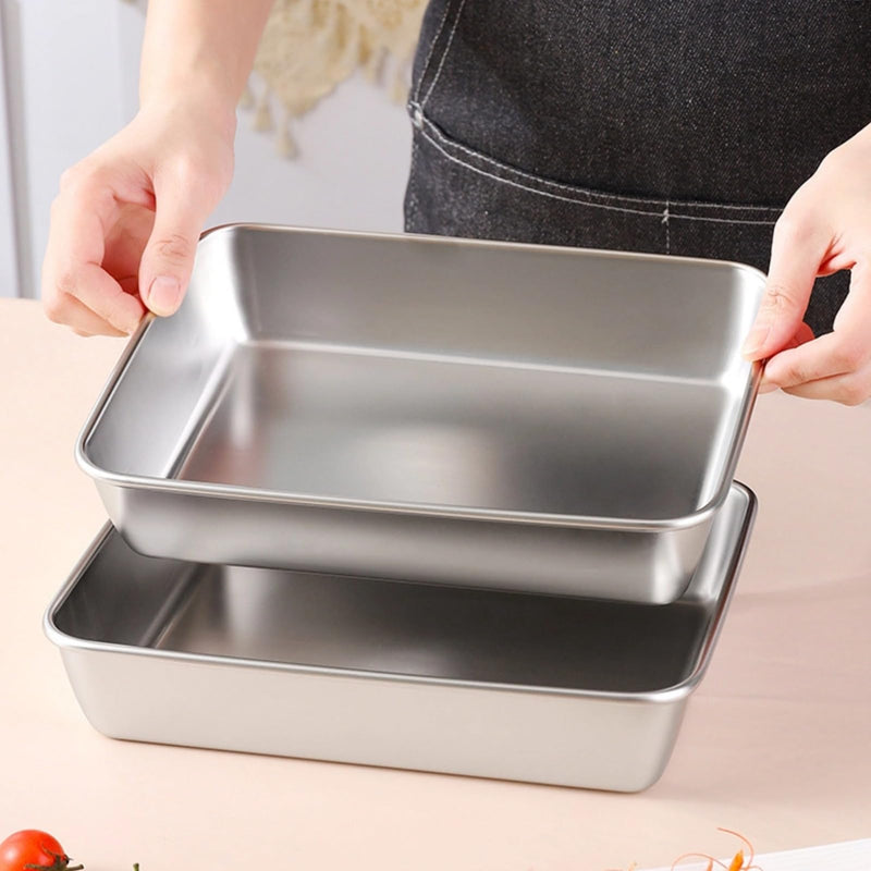Set of 3 Breading Pans, Chicken Cutlet Dredging Trays with Stainless Steel Oil Filter Tray Breading Trays for Cooking, Food Prep for Preparing Bread-Crumb Dishes, Panko, Schnitzel