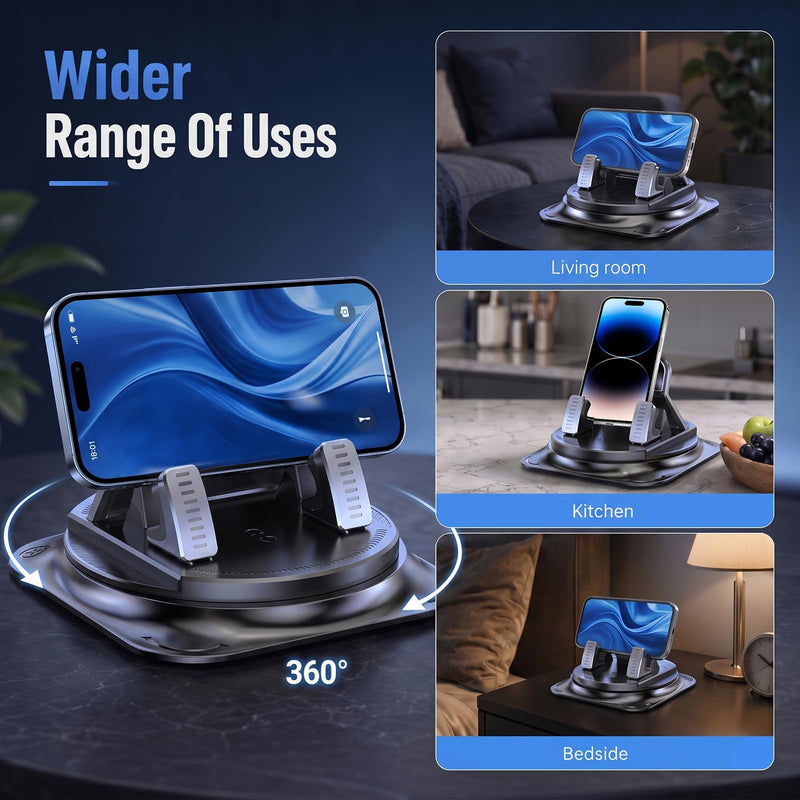 Car Dashboard Phone Holder, 360 Degree Rotatable Car Phone Holder, 2026 New Non-Slip Dashboard Cell Phone Holder,Universal Car Phone Mount Stand for Most Size Phones