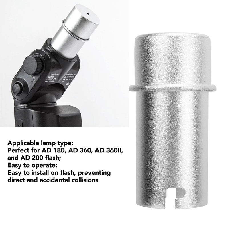 Flash Lamp Tube Bulbs Protector Cover for Godox AD200 AD200 Pro AD360II Flash 2 Pack, with Easy Installation & Aluminum Alloy Material