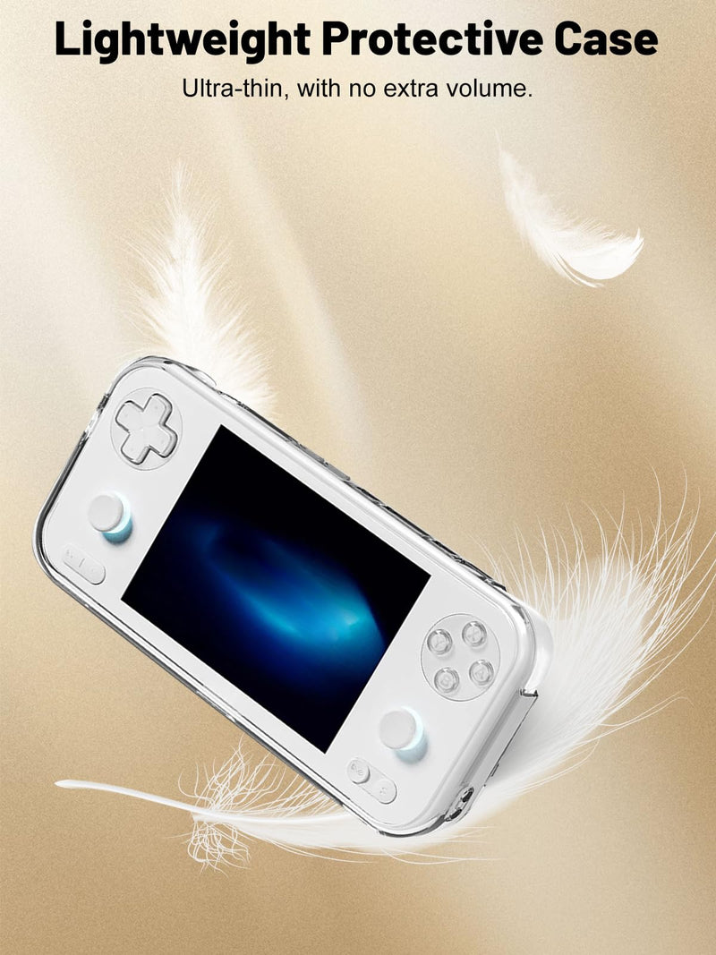 TPU Protective Case for AYANEO Pocket S mini Handheld Game Console, Full-Body Protective Cover with Precise Cutout, Shockproof Dustproof Protector Sleeve & Scratch-Resistant Sleeve (Clear) Clear