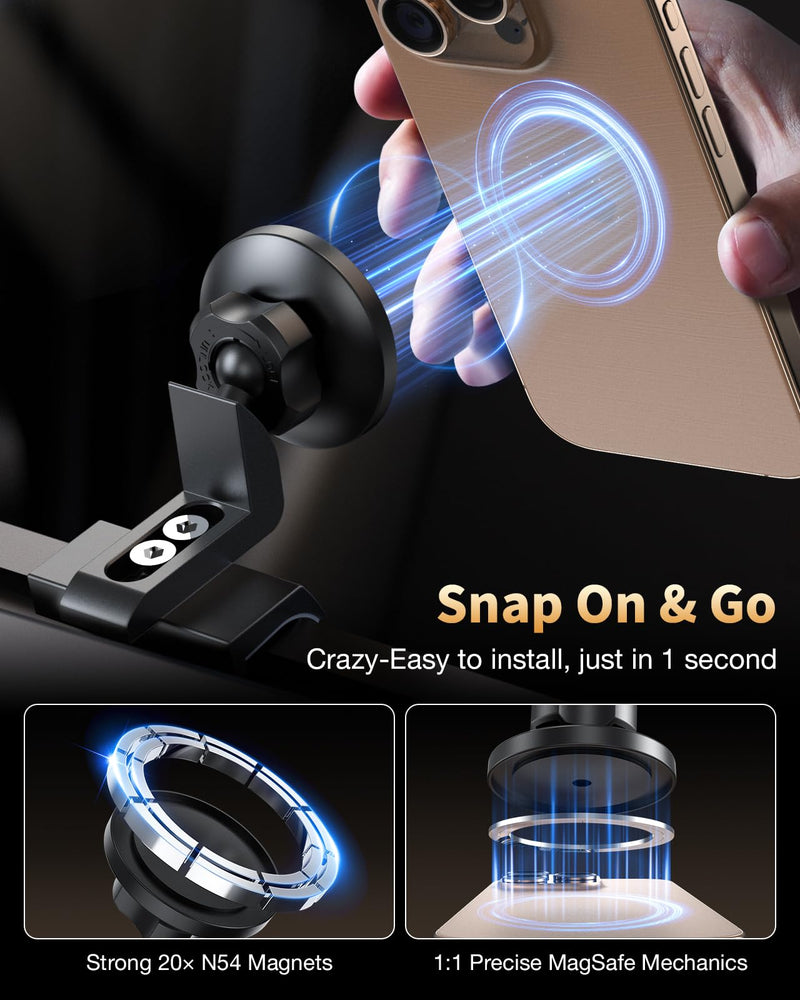 360° Rotating Magnetic Phone Mount for Toyota Tacoma 2016-2023 Dashboard - Secure Hold | Dashboard Phone Holder, Tacoma Phone Mount, Magnetic Car Mount, Toyota Tacoma Accessories Magnetic – Quick & Effortless Use
