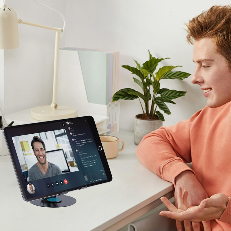360 Rotating Tablet Stand, Heavy Duty Metal Cradle for 16" Tablets