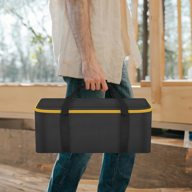 SAIKA Circular Saw Bag for DEWALT ATOMIC 20V MAX 4-1/2"/ for DOVAMAN/for Worx WX439L/ for GALAX PRO Circular Saw Storage Organizer for Blade, Adapter, Blade Wrench, and Rip Guide（Case Only）
