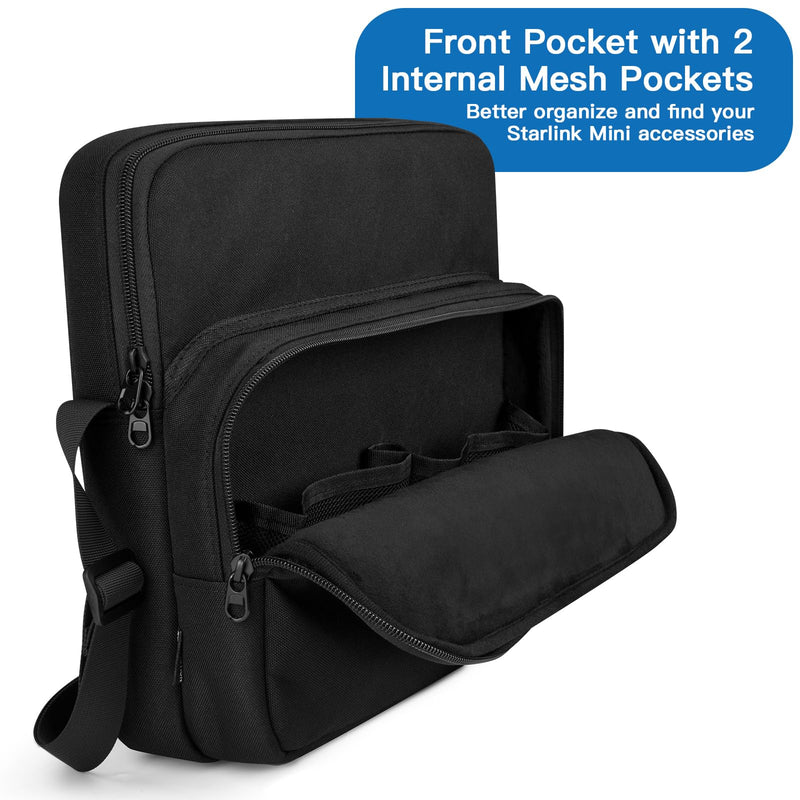 Travel Case for Starlink Mini Dish Kit Accessories, Case Only | Lightweight & Compact Carrying Bag with Shoulder Strap, Full Kit Storage and Protection, Ideal for Outdoor Travel RV Camping