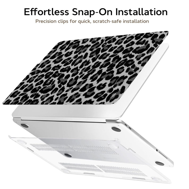 for MacBook Neo Case 13 inch 2026 Model A3404, Black Leopard | Protective Pattern Hard Shell for Mac Neo Case 13 inch, Keyboard Covers & Screen Protector, Scratch Resistant, Precision Fit Neo 13 inch