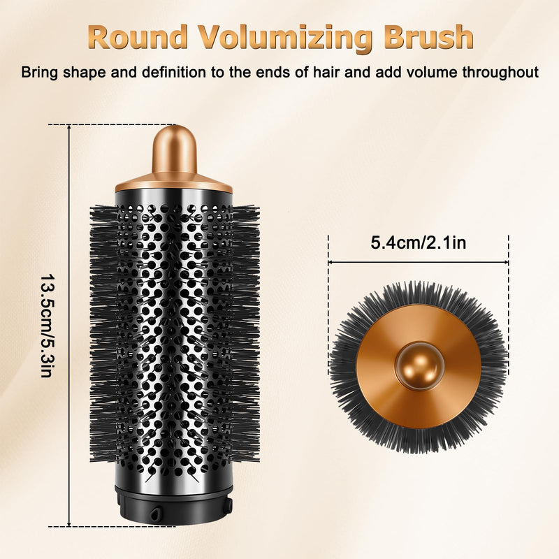  [AUSTRALIA] - Round Volumizing Brush for Dyson Airwrap HS05 HS01 Styler Attachments | Compatible with Dyson Airwrap HS01/HS05 Styler Attachments, Part No.969489-01 970750-01, Gold