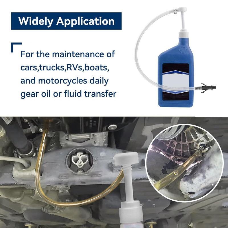 Bentolin Fluid Pump for Standard Quart Bottles -Gear Lube Pump Stroke with 3rd Hand Adapter, Transfer Gear Oil, Transmission and Differential Fluid (28mm)