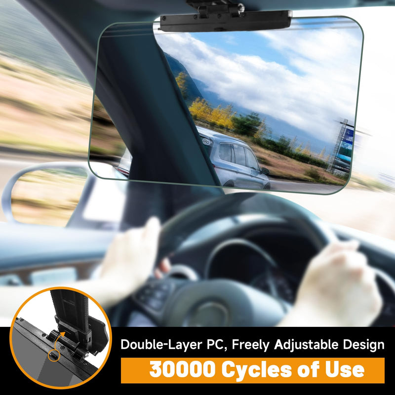 Sun Visor Extender for Cars，Adjustable Polarized Sun Visor Extender ，Polarized Car Sun Visor，Safe Driving Extension for Glare/UV ，Clip on, Universal (Universal, L) Large
