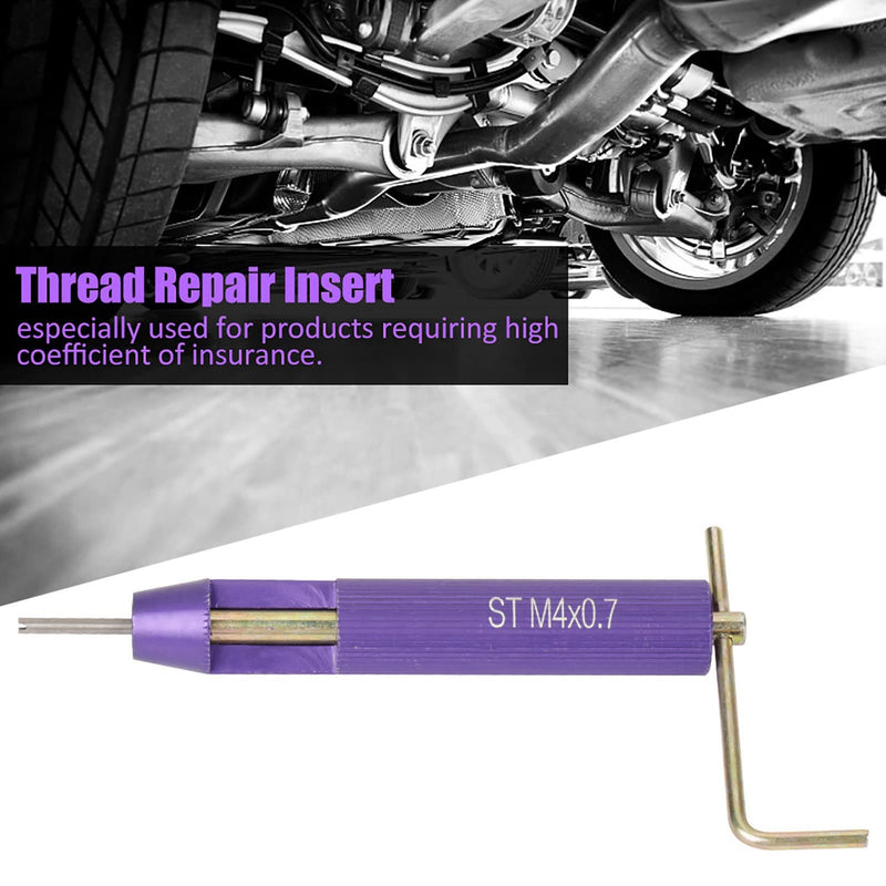 50pcs Thread Repair Kit, M4 x 0.7 Stainless Steel Wire Thread Insert Combination Tool Set for Restoring Damaged Wires in Steel M4 x 2D