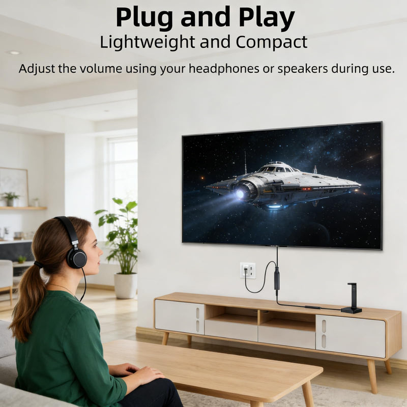 192KHz DAC Optical to 3.5mm Converter Kit, Optical Audio Cable to AUX Adapter, Unidirectional Digital to Analog Audio Adapter with 2 Cables (M/M & M/F) for TV, Speakers & Headphones, 10Ft