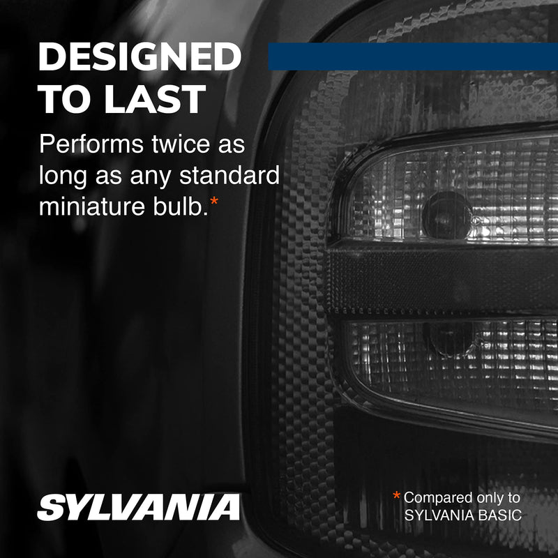 SYLVANIA - 3156 SilverStar Mini Bulb - Brighter and Whiter Light, Ideal for Daytime Running Lights (DRL) and Back-Up/Reverse Lights (Contains 2 Bulbs)