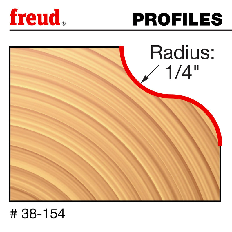 Freud 38-154: 1-1/2" (Dia.) Ogee Bit with 1/4" Shank