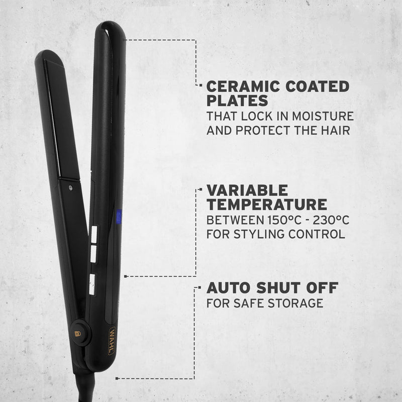 Wahl Afro Hair Straightener, Variable Temperature 150-230 Degrees