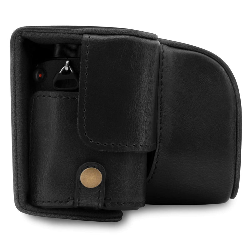 MegaGear MG1651 Ever Ready Leather Camera Case Compatible with Sony Alpha A6400 (16-50mm) - Black Sony Alpha A6400 (16-50mm)