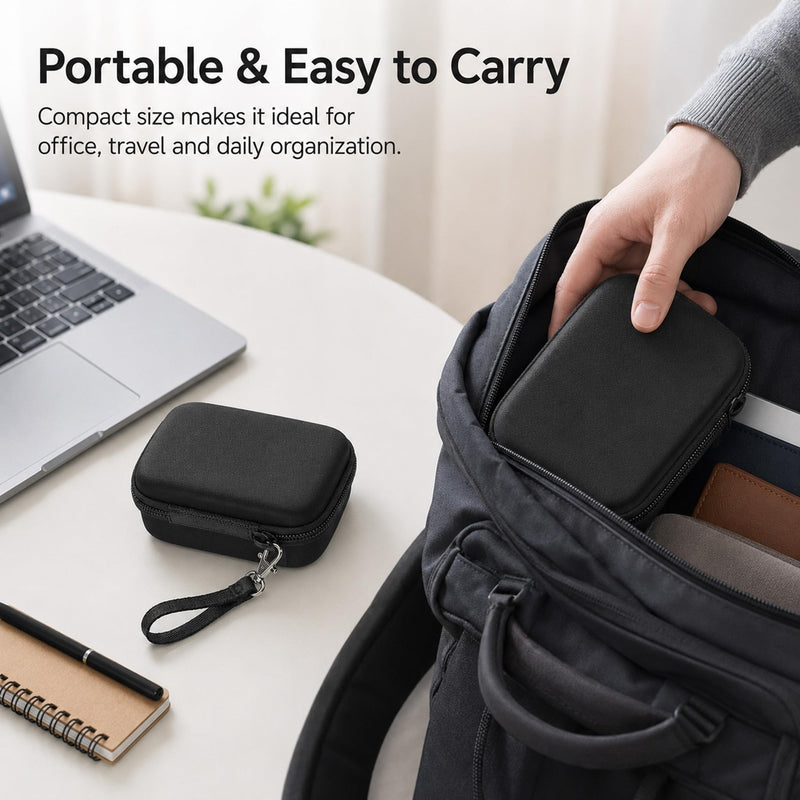 USB Flash Drive Case, Memory Card Organizer Storage Bag for USB Drives SD SDHC SDXC Cards and Electronic Accessories, Portable Protective Holder,Black