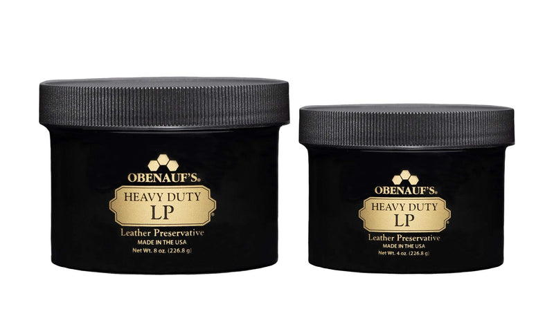 Obenauf's Heavy Duty LP Leather Preservative (8oz)- All Natural Beeswax Oil Conditioner- Rejuvenate Restore & Preserve Sunfaded or Cracked Boots Jackets Saddles Car Auto Upholstery Furniture- USA Made 8 Ounces