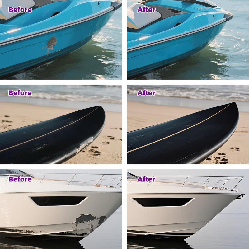 Fiberglass Boat Repair Kit, Fiberglass Repair Kit Fix Holes Chips Pit Cracks,Marine Fiberglass Repair Kit for Boats (Color Match),Epoxy Filler for Boats,Gel Coat Repair Kit for Boats