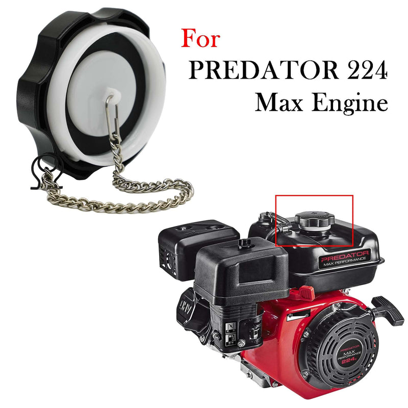 JMCHstore Gas Fuel Tank Cap w/Chain For Predator 224 Max Performance 6.6HP Engine, Predator 420cc Pressure Washer, DuroMax Generator XP5500E Gas Tank, Powerhorse Tillotson 212cc Ducar 212 Engine