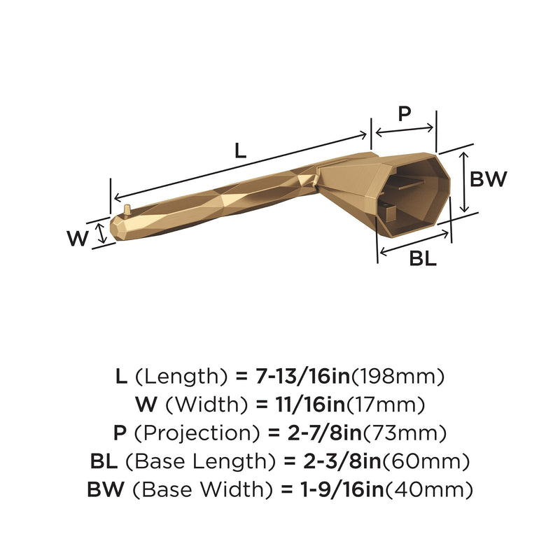 Amerock BH36041CZ | Champagne Bronze Single Post Toilet Paper Holder | 7-13/16 in. (198 mm) Toilet Tissue Holder | St. Vincent | Bath Tissue Holder | Bathroom Hardware | Bath Accessories 1-Piece