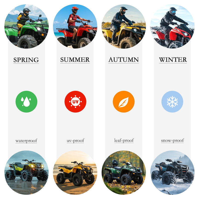 XYZCTEM Premium ATV Cover,210D Oxford Fabric Protection Against Water, UV, Wind. Quad Cover for Can-am,Suzuki,Kawasaki, Honda, Yamaha, Polaris,and More.4 Wheeler Accessories(Black,82 inch) XL - 82" L x 48" W x 46" H Basic Black