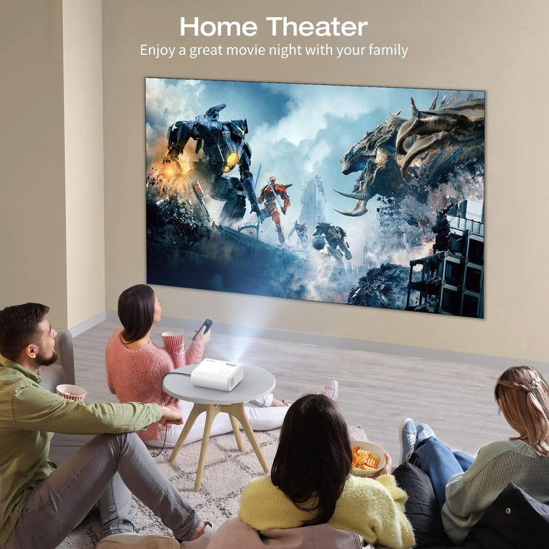 Mini Projector, CLOKOWE 2024 Upgraded Portable Projector with 9000 Lux and Full HD 1080P, Movie Projector Compatible with iOS/Android Phone/Tablet/Laptop/PC/TV Stick/Box/USB Drive/Game Console 2024 Upgraded 9000Lux