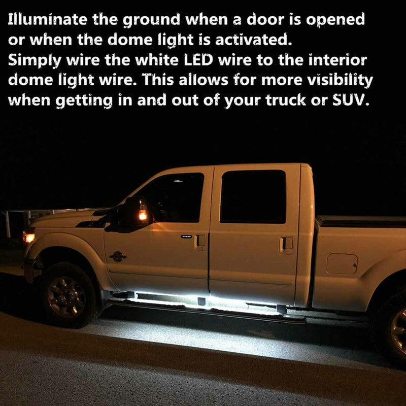 SOCAL-LED LIGHTING 60 Inch Truck LED Running Board Light Amber Side Marker Kit Sequential Turn Signal, White Courtesy Door Lights Extended Crew Cab Led Bar Bed Light Switchback Underglow Strip 60 Inches