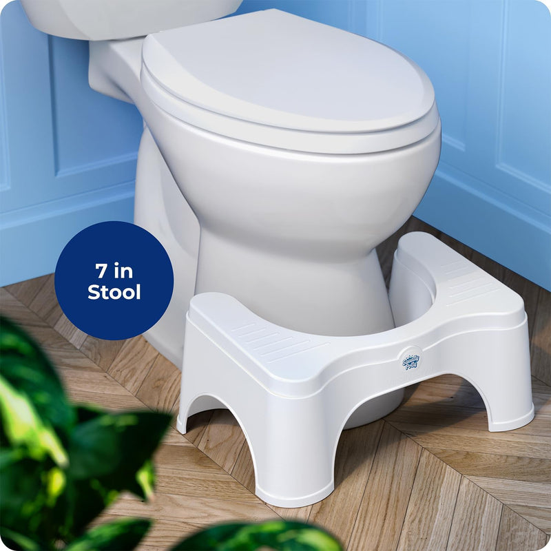 Squatty Potty Original Toilet Stool 2.0 Base 7", White, 1 Count 7 Inch (Pack of 1)