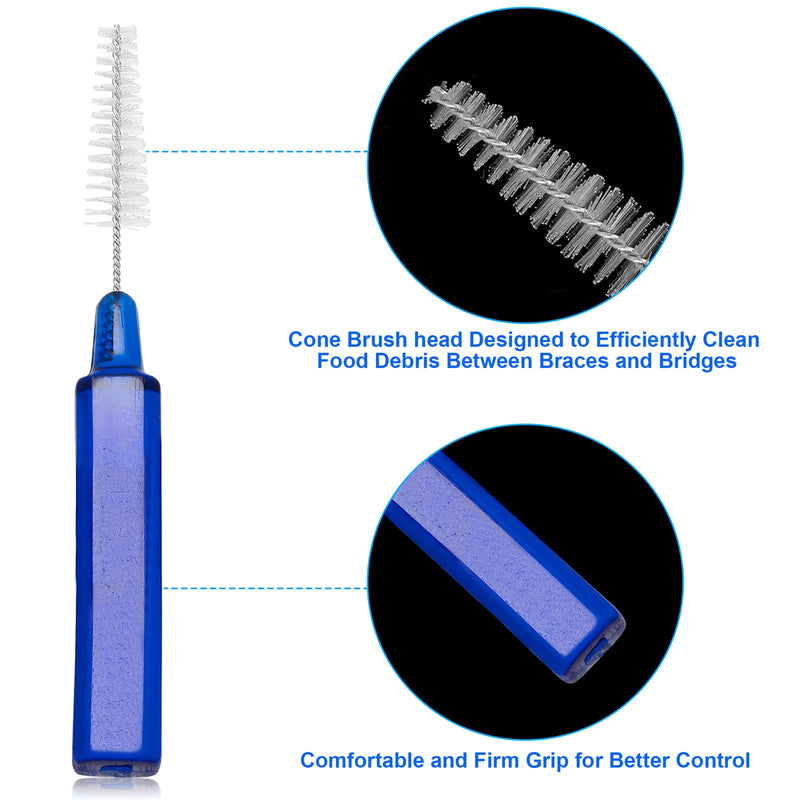 B Rush Interdental Advanced Brush for Braces, Oral Teeth Cleaning, Dental Disposable Soft Flossing Brushpicks Removes Plaque, Tapered Head Reach Both Small Tight Gaps and Wide Spaces (200 Pcs) 200 Pcs