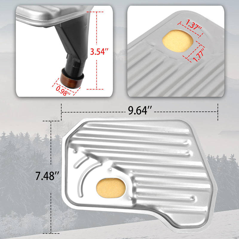 4L60E Transmission Filter with Gasket Kits Compatible with Chevy Tahoe Blazer Silverado 1500 2500 Suburban 1500 2500 GMC Cadillac, Replaces OE# TF289, 24200796