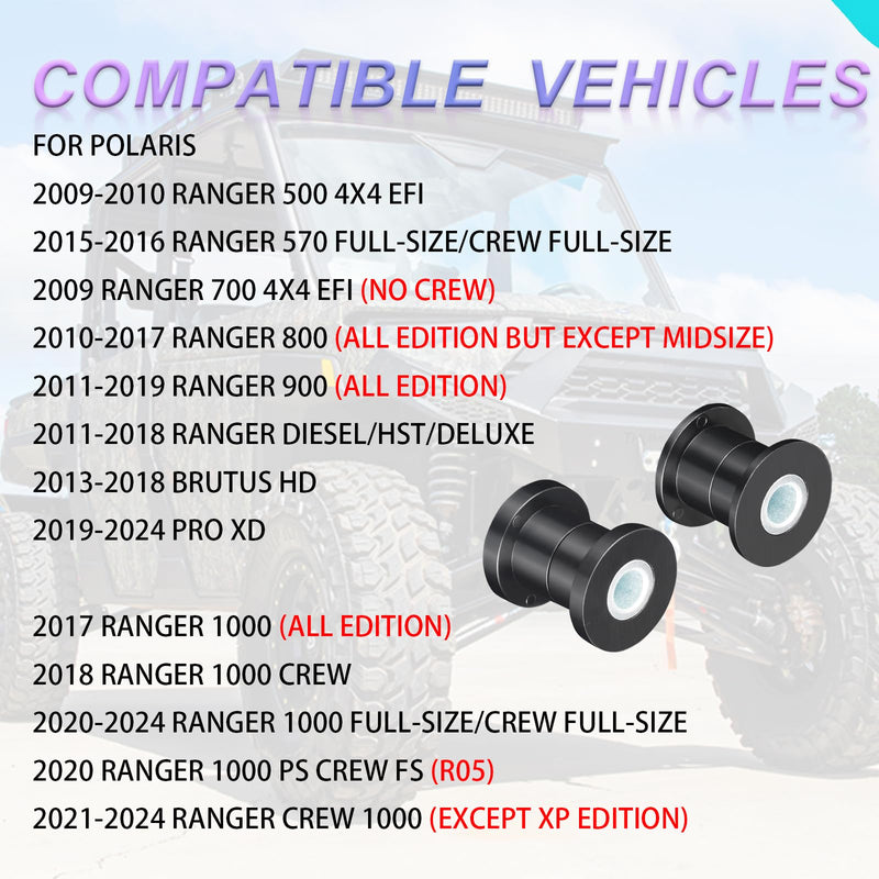 Front Shock Absorber Bushings Sleeve Kit 8Pcs For Polaris Ranger 500 570 700 800 900 1000 Diesel Brutus HD PRO XD