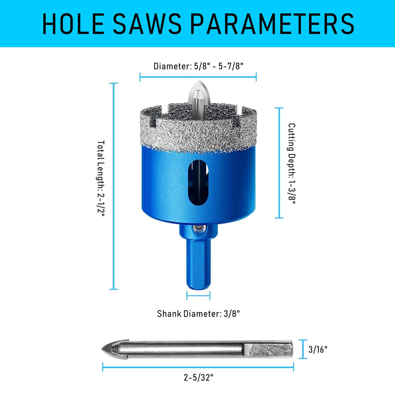 TurstAid Diamond Hole Saw 3-15/16 Inch with Pilot Guide Drill Bit - Performance Diamond Tile Hole Saw for Porcelain, Glass, Marble, Ceramic
