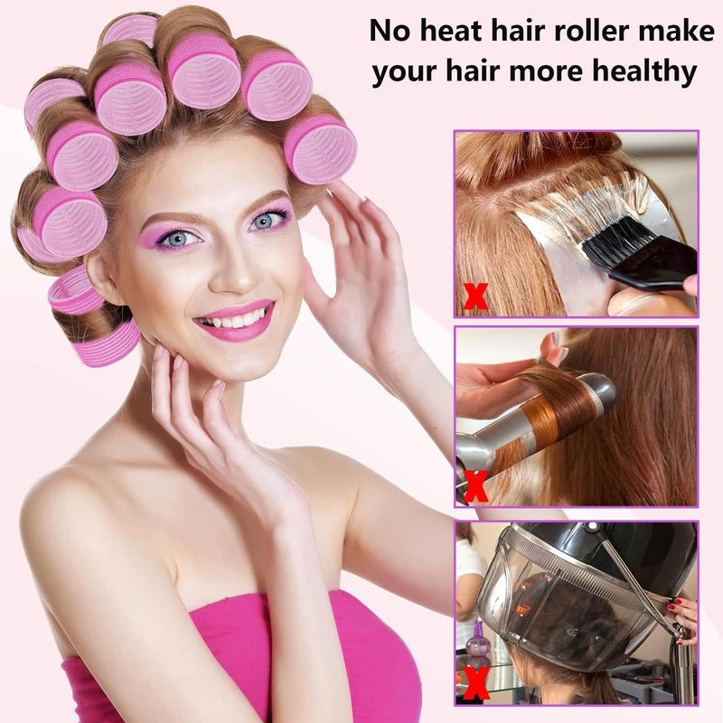  [AUSTRALIA] - 24PCS Hair Rollers Set,Hair Rollers with Clips,Rollers for Hair Volume 3 Sizes (60/45/36mm) with 12 Clips,for Hair for Large Long,Medium,Short,Thick & Fine for Volume,Lift & DIY Styling
